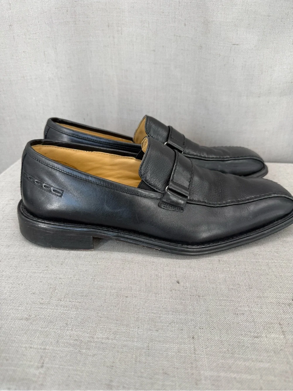 Brass Boot Walking Glove Shoes Sz 8.5 Loafers Black Soft  Leather